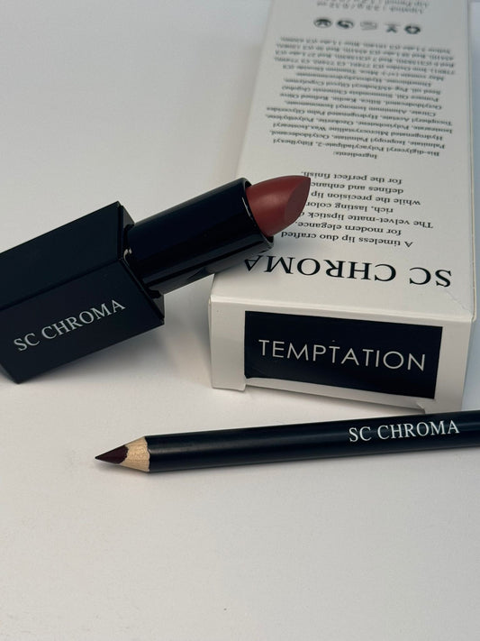 Lip Pencil + Matte Lipstick Duo - Temptation